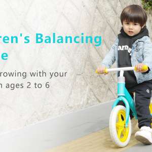 11inch Kids Balance Bike Adjustable Height Carbon Steel & PE Tires for 2-6 Years