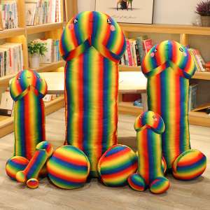 Creative Funny Rainbow Tintin Pillow Plush Toy Doll Home Pillow Couple Tricky Doll Muppet Doll