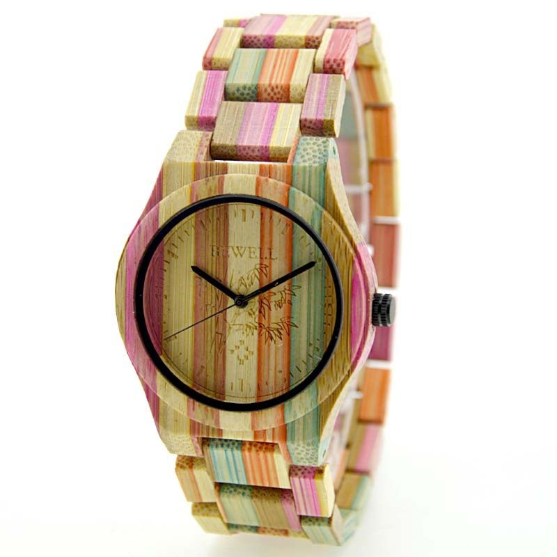 Colored Bamboo Wood Carving Watch - Image 6