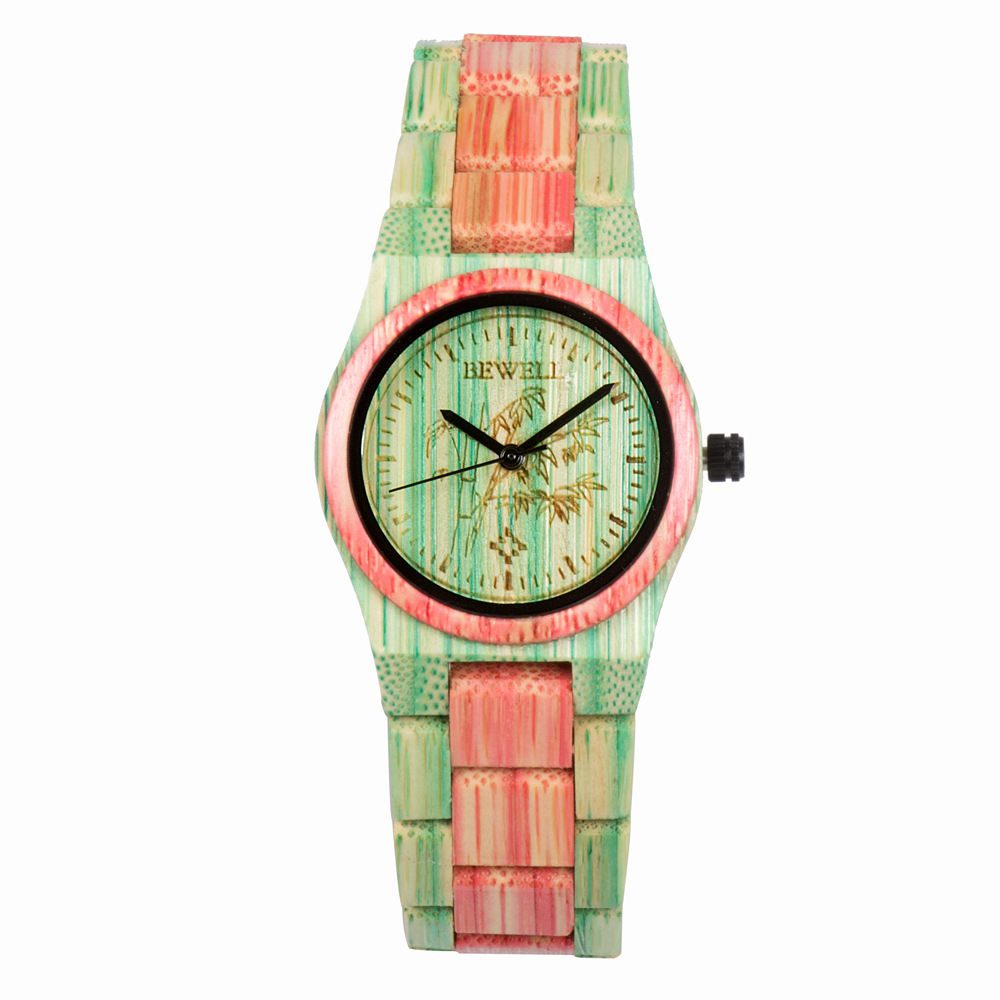 Colored Bamboo Wood Carving Watch - Image 5